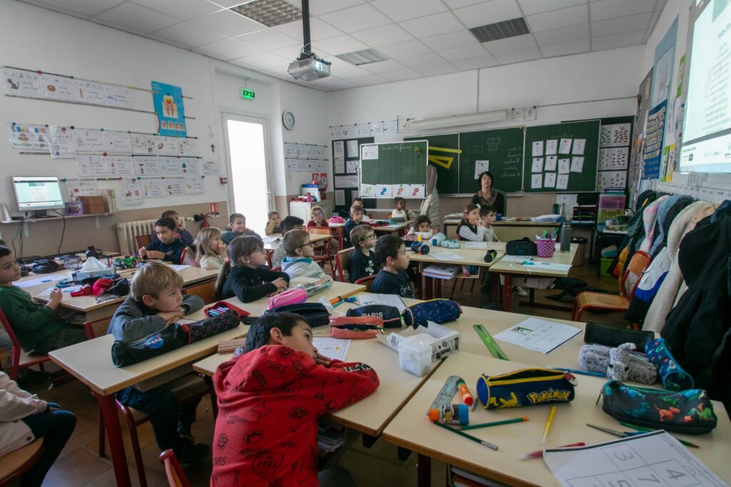 classe de CE1 de l'école à cuers de l'institution Sainte Marthe